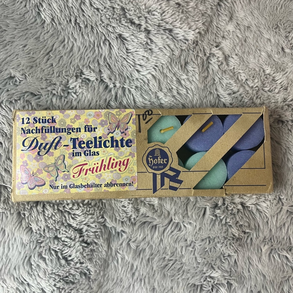 Tealight Candlesβ Spring scent Hofer Unique German packaging set of 12